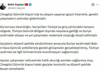 Cilvegözü Gümrük Kapısı’nda yaşanan geçici tıkanıklık giderildi