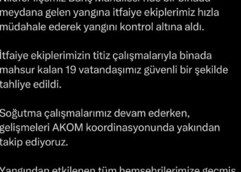 Bursa’da apartman dairesinde çıkan yangın söndürüldü: 19 kişi hastaneye kaldırıldı