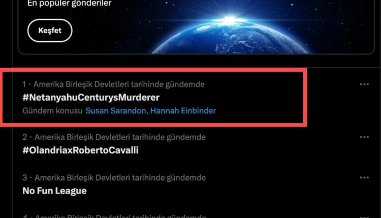 Netanyahu’ya tepki sanal medyada dünya gündemine taşındı