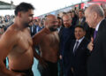 Cumhurbaşkanı Erdoğan, Yağlı Güreş Cumhurbaşkanlığı Kupası final mücadelelerini izledi