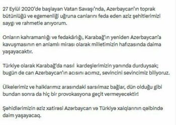 AK Parti'li Zorlu, 2'nci Karabağ Savaşı şehitlerini andı