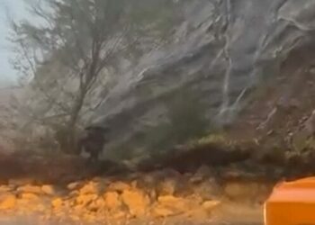 Uludağ yolunda heyelan