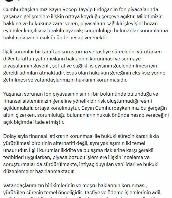 İletişim Başkanı Duran: Esas olan vatandaşlarımızın hakkının korunmasıdır