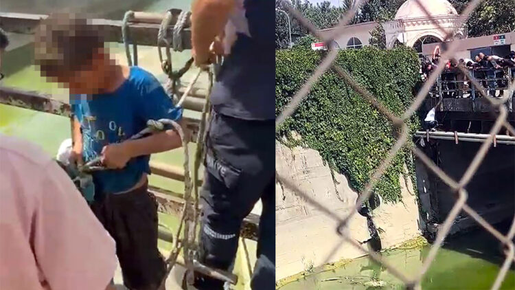 Adana'da felaketten dönüldü: Sulama kanalına düşen çocuğu itfaiye kurtardı