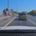 Eyüpsultan'da otomobil bariyere çarparak devrildi; kaza kamerada