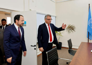 KKTC Cumhurbaşkanı Erhürman ile GKRY lideri Hristodulidis bir araya geldi