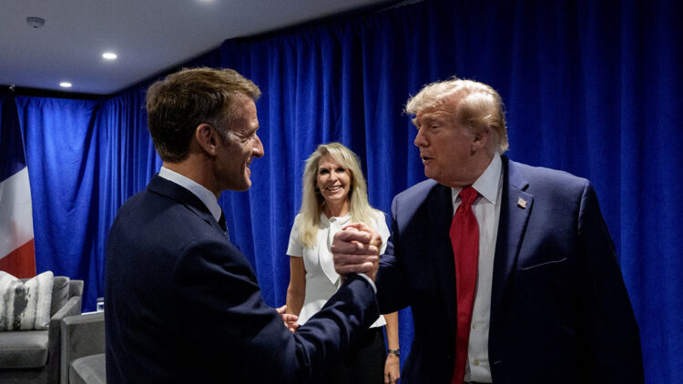 Fransa Cumhurbaşkanı Macron, ABD Başkanı Trump ile New York'ta bir araya geldi