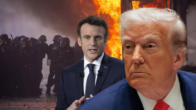 Fransa'da protestolar sürerken Macron'dan Trump'a tepki! Paris'te gösteri yasaklandı