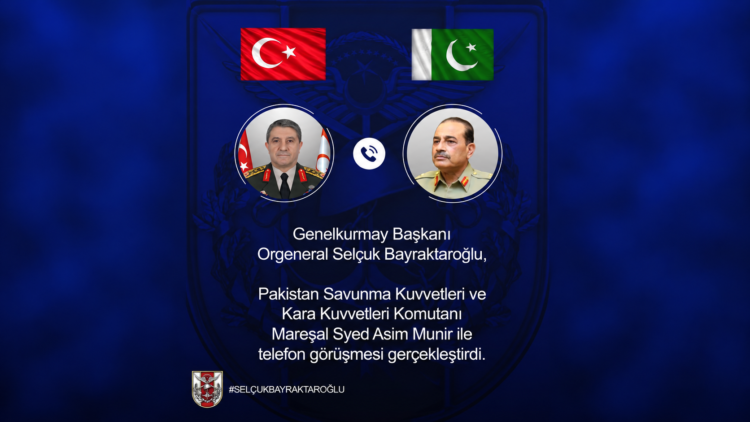 Genelkurmay Başkanı Orgeneral Bayraktaroğlu, Pakistan Savunma Kuvvetleri Komutanı Munir ile görüştü
