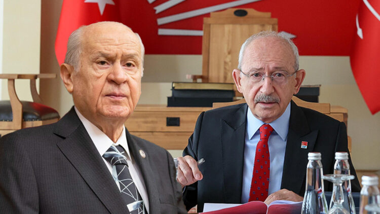 Devlet Bahçeli, Kemal Kılıçdaroğlu ile Meclis'te bir araya geldi