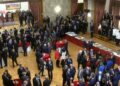 TBMM resepsiyonunda dikkat çeken buluşma: Bahçeli, DEM Parti heyetiyle sohbet etti