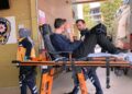 Motosikletin tekerini tamir etmeye çalışırken parmağı koptu