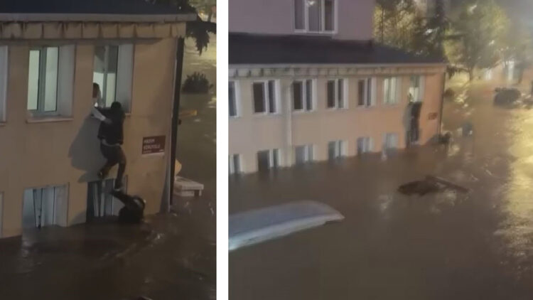 İstanbul'da sağanak felaketi! Sarıyer'de sel suları araçları sürükledi, o anlar kamerada