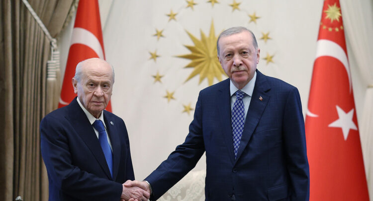 Cumhurbaşkanı Erdoğan, Devlet Bahçeli'yi kabul etti
