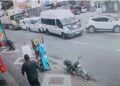 4 aracın karıştığı zincirleme kaza kamerada
