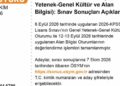 2026-KPSS Lisans sonuçları açıklandı