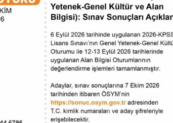 2026-KPSS Lisans sonuçları açıklandı