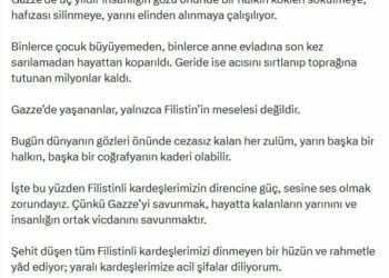 Emine Erdoğan: Gazze'de 3 yıldır bir halkın kökleri sökülmeye çalışılıyor