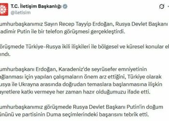 Cumhurbaşkanı Erdoğan, Rusya Devlet Başkanı Putin ile telefonda görüştü