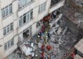 Maltepe 7 katlı binada çökme; 5 kişi kurtarıldı/ Yaralıların çıkarılışı havadan görüntülerle