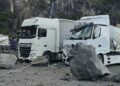 Hopa'da TIR parkında heyelan: 1 ölü