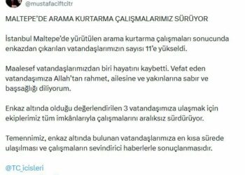 Bakan Çiftçi: Enkazdan çıkarılanların sayısı 11'e yükseldi