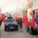 Balkan Şampiyonu Ahmet'e meşaleli karşılama