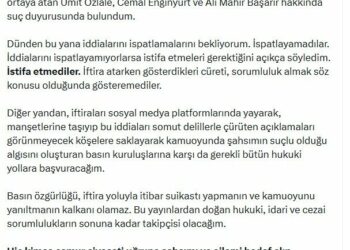 Bakan Göktaş'tan, Ümit Özlale, Cemal Enginyurt ve Ali Mahir Başarır hakkında suç duyurusu