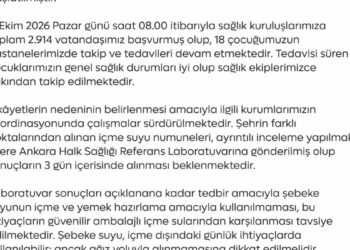 Tokat'ta şebeke suyu uyarısı; 2 bin 914 kişi hastaneye başvurdu