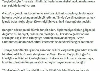 Bakan Bolat: Israel Katz’ın küstah açıklamalarını en sert şekilde lanetliyorum