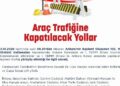 Ankara'da bazı yollar trafiğe kapatılacak