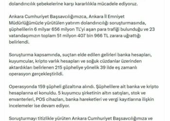 Ankara merkezli 39 ilde 'Nitelikli dolandırıcılık' operasyonu; 159 gözaltı