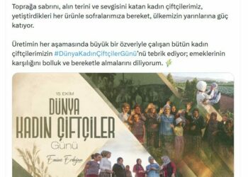 Emine Erdoğan'dan 'Dünya Kadın Çiftçiler Günü' mesajı