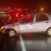 Bariyerlere çarpan otomobilin alkollü sürücüsü yaralandı