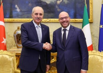 TBMM Başkanı Kurtulmuş, İtalya Temsilciler Meclisi Başkanı Fontana ile bir araya geldi