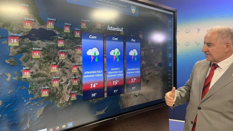 Meteoroloji’den hafta sonu için kuvvetli yağış ve fırtına uyarısı