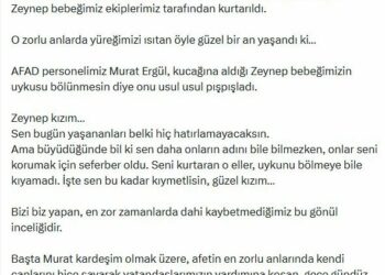 Bakan Çiftçi'den Sakarya'da kurtarılan Zeynep bebeğe ilişkin paylaşım