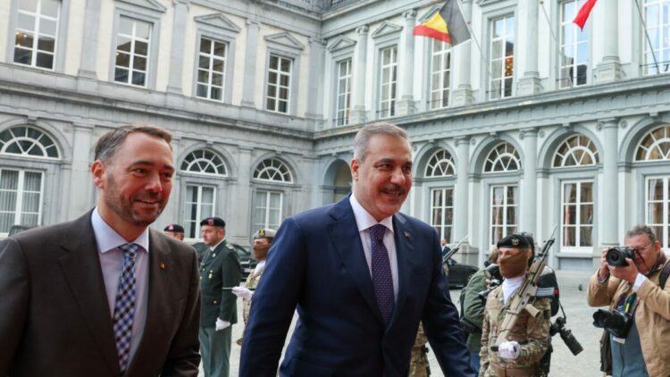 Dışişleri Bakanı Fidan, Belçikalı mevkidaşı Prevot tarafından karşılandı