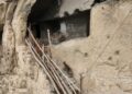 Tunceli’de 25 odalı tarihi ‘İn Delikleri’ne tırmanan yaban keçileri dronla görüntülendi