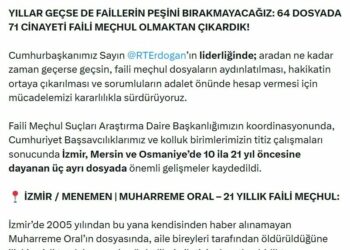 Bakan Gürlek: 64 dosyada 71 cinayeti faili meçhul olmaktan çıkardık