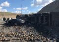 Pancar yüklü TIR ile otomobil çarpıştı: 4 ölü, 1 yaralı