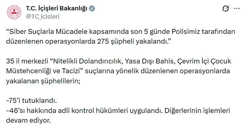 35 ilde siber suç operasyonu: 75 tutuklama