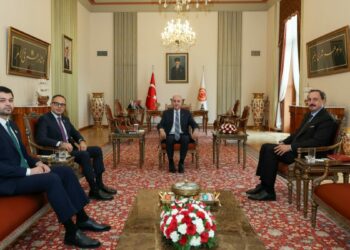 TBMM Başkanı Kurtulmuş, TÜRKPA Genel Sekreteri Hasan'ı kabul etti