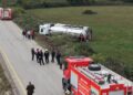 Akaryakıt yüklü tanker devrildi, OSB yolu trafiğe kapatıldı