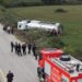 Akaryakıt yüklü tanker devrildi, OSB yolu trafiğe kapatıldı