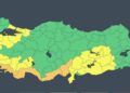 Bakanlıktan 4 il için 'turuncu', 25 il için 'sarı' kodlu uyarı
