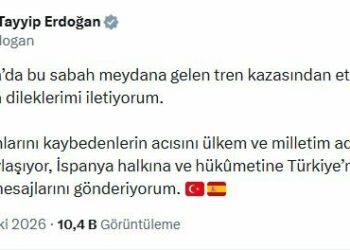 Cumhurbaşkanı Erdoğan'dan İspanya'ya geçmiş olsun mesajı