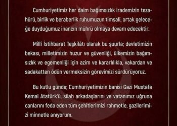 MİT Başkanı Kalın'dan Cumhuriyet Bayramı mesajı
