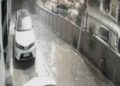 Sokak ortasında havai fişek patlattılar; balkon ve araçlara zarar verdiler