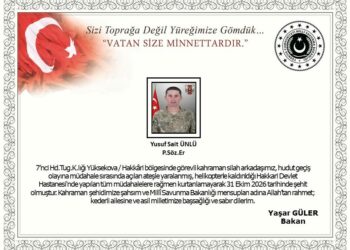 Hakkari'de hudut geçiş olayına müdahale ederken açılan ateşle yaralanan asker şehit oldu